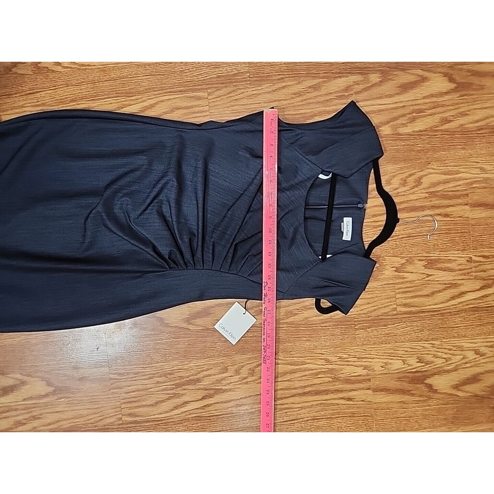 NEW Calvin Klein Sideburst Sheath Dress Blue Womens 10 "Free Shipping" - Picture 10 of 13